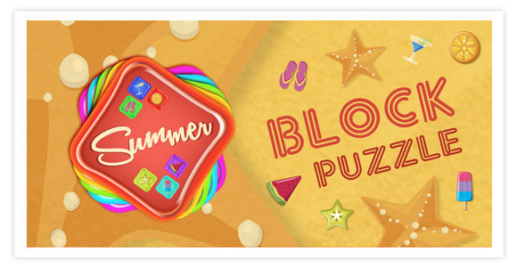 Free game for android and ios - Block Puzzle Summer. Block Puzzle Summer exciting and fun block game. Summer Match 3 game.