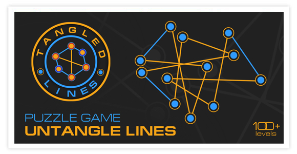 Free game for android and ios - Tangled Lines. Puzzle game where you need to untangle the lines